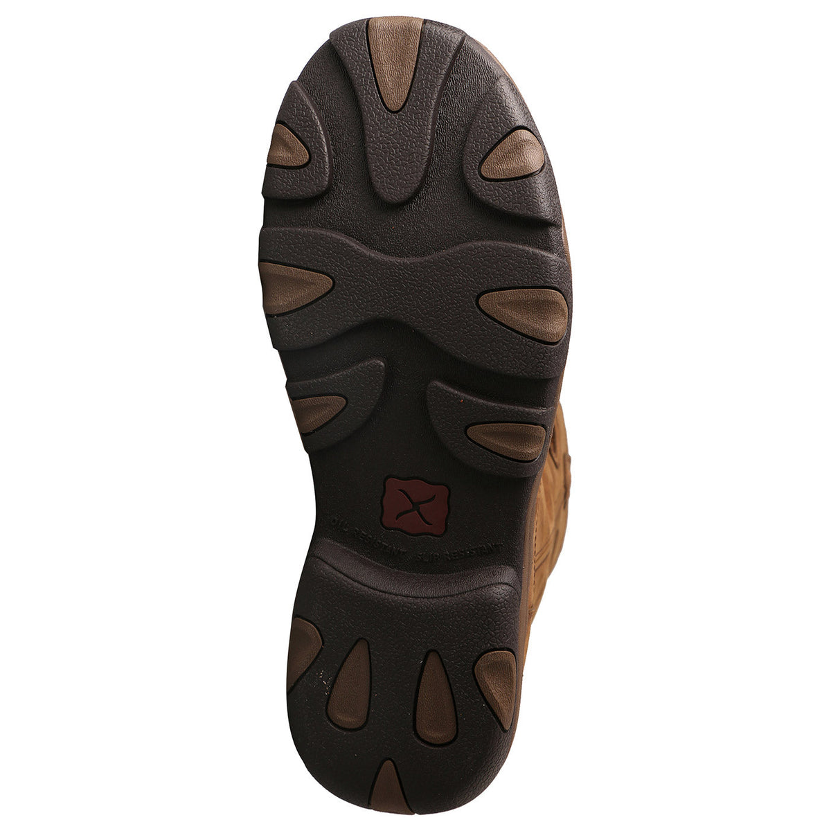 Allen's Bootery Twisted X men's work boot brown rubber outsole with slip-resistant tread pattern