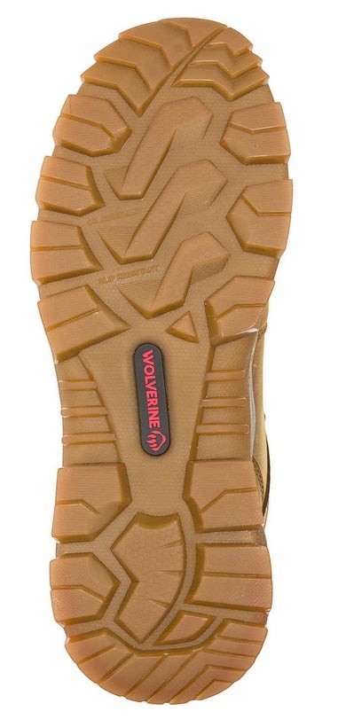 Allen's Bootery Vantage work boot TPU slip-resistant lug outsole in dark tan