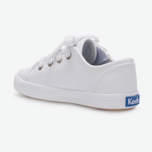 Allen's Bootery white Keds Kickstart Jr toddler sneaker with hook and loop closure and durable rubber outsole
