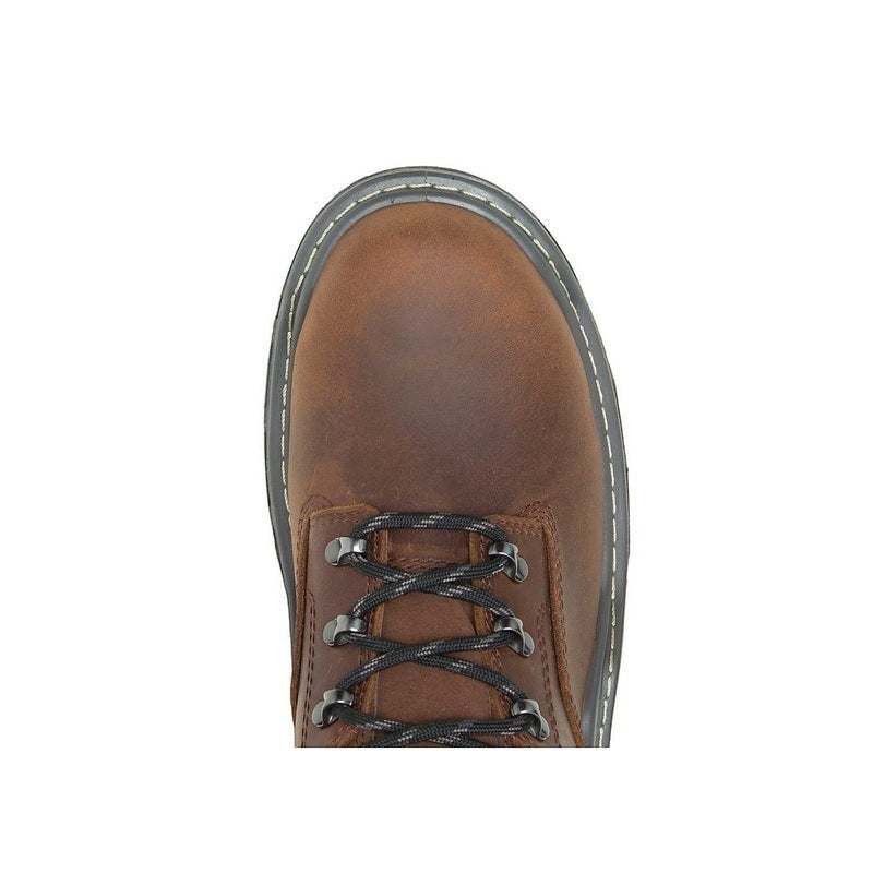 Allen's Bootery Wolverine Raider waterproof brown leather work boot with composite toe and durable lace-up design