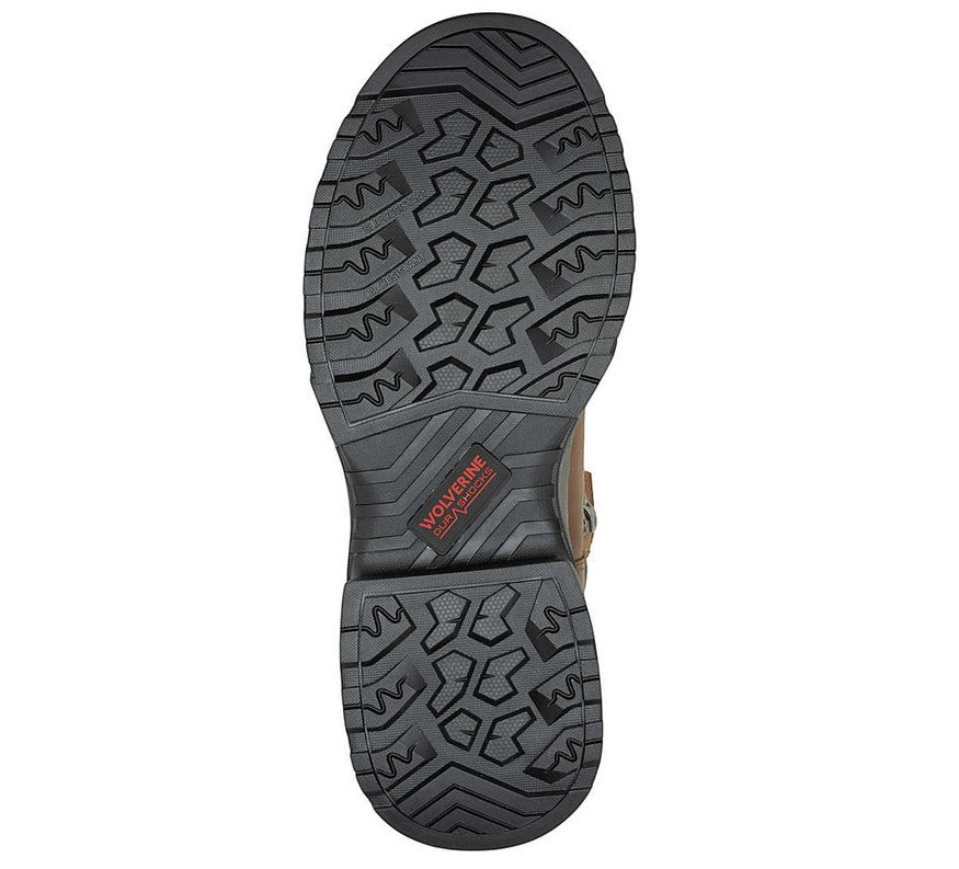 Allen's Bootery Wolverine ReForce work boot black DuraShocks rubber outsole with heavy-duty traction tread pattern