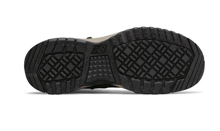 Allen's Bootery New Balance 989 work boot black slip-resistant rubber outsole with tread pattern
