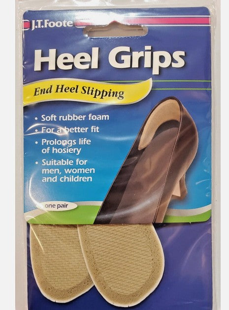 Allen's Bootery self-adhesive soft foam heel grips in beige for shoe fit adjustment and comfort