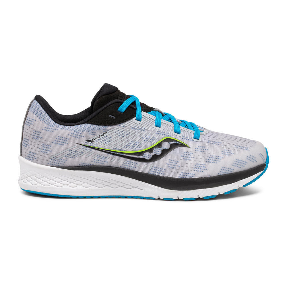 Allen's Bootery Big Kid's Guide running shoe in blue and black with breathable mesh upper and rubber outsole.
