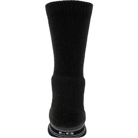Allen's Bootery black Georgia Boot AMP LT crew socks with moisture-wicking fabric and targeted compression support.