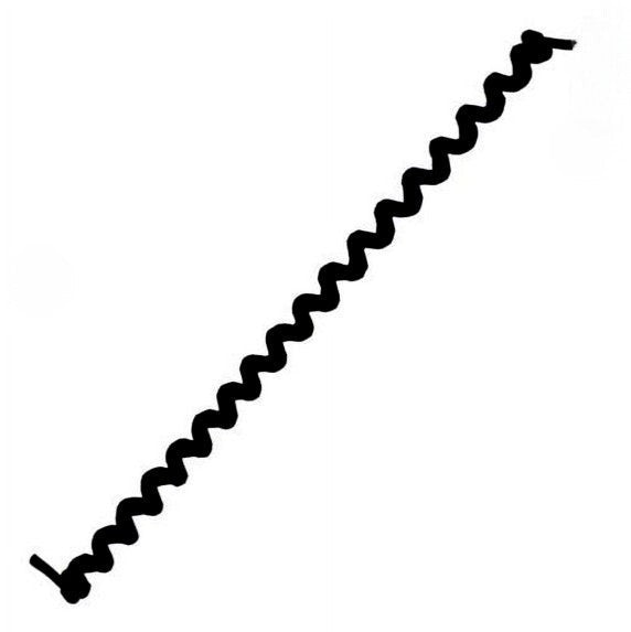 Allen's Bootery black coiled no-tie spring shoe laces for easy slip-on convenience