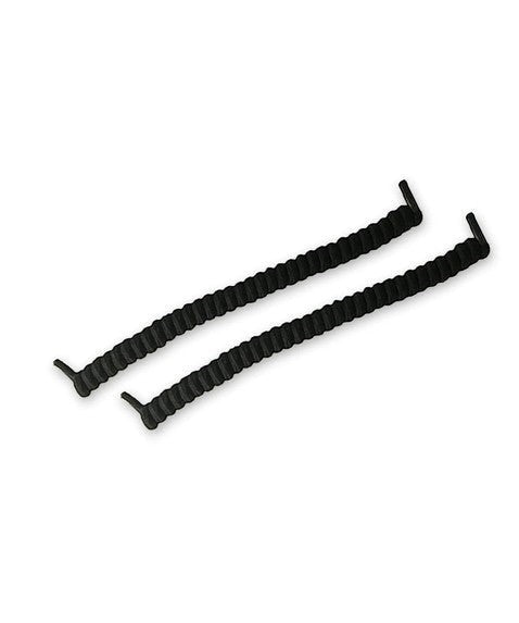 Allen's Bootery black coiled no-tie spring shoe laces for easy slip-on convenience