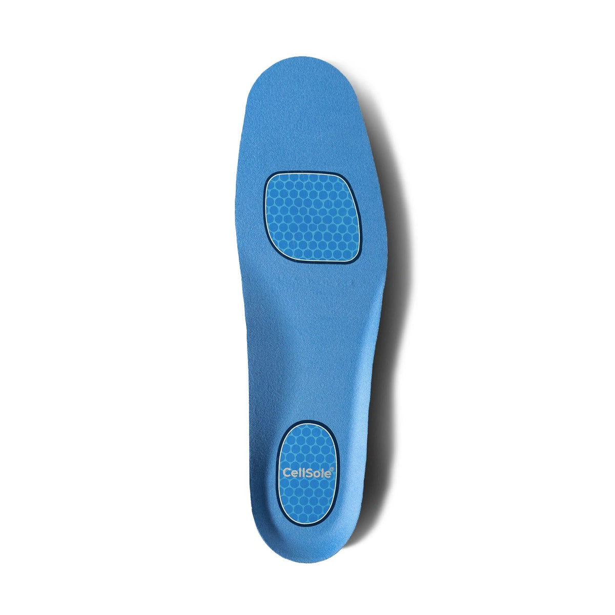 Allen's Bootery blue CellSole comfort insole with honeycomb pressure point technology for customized support