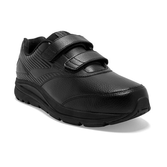 Allen's Bootery Brooks Addiction Walker V-Strap 2 men's black walking shoe with hook-and-loop closure