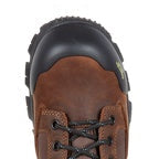 Allen's Bootery Georgia Boot women's brown leather waterproof work boot with a protective black composite toe guard