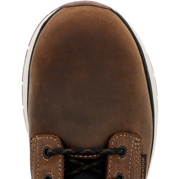 Allen's Bootery Georgia Boot DuraBlend waterproof work boot featuring brown full-grain leather and round toe design