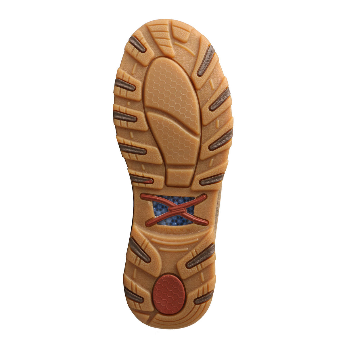 Allen's Bootery Twisted X driving moccasin rubber outsole with CellStretch technology in brown and red