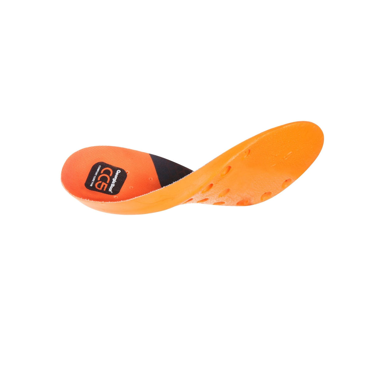 Allen's Bootery Georgia Boot CC5 orange ergonomic replacement boot insoles with airflow channels for cooling comfort.
