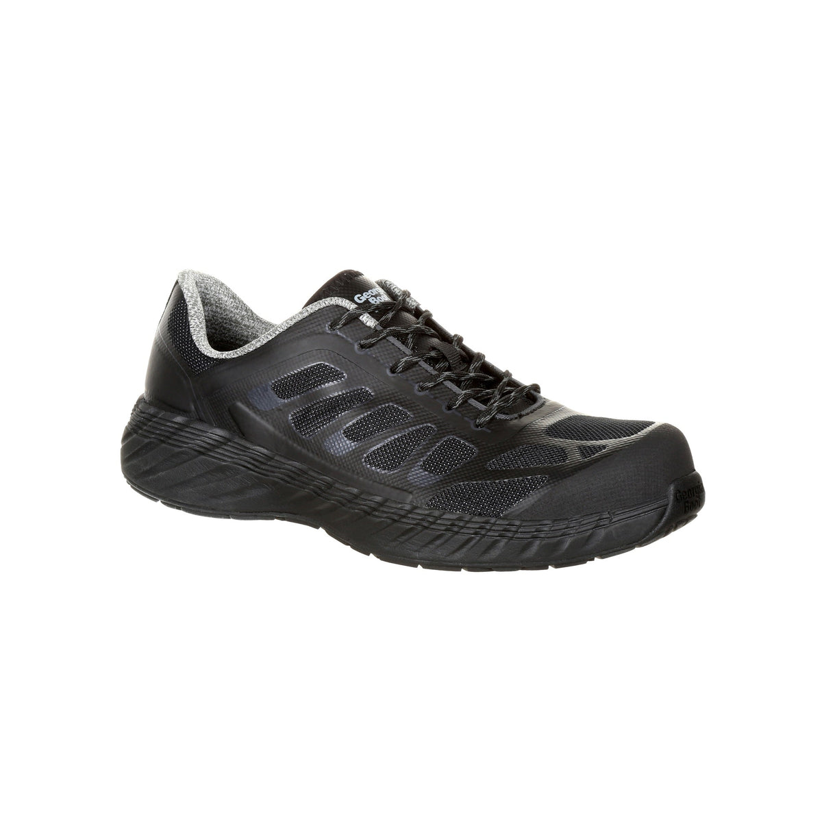 Allen's Bootery Georgia Boot ReFLX black composite toe work athletic shoe with mesh upper and slip-resistant sole