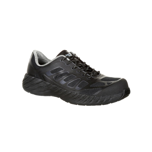 Allen's Bootery Georgia Boot ReFLX black composite toe work athletic shoe with mesh upper and slip-resistant sole