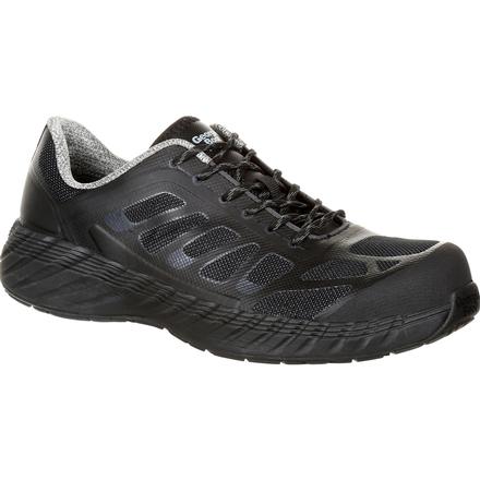 Allen's Bootery Georgia Boot ReFLX black composite toe work athletic shoe with mesh upper and slip-resistant sole
