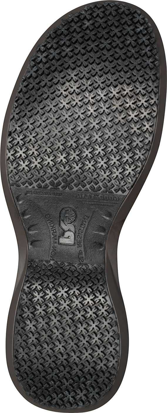 Allen's Bootery Gladstone work boot black slip-resistant rubber outsole with tread pattern