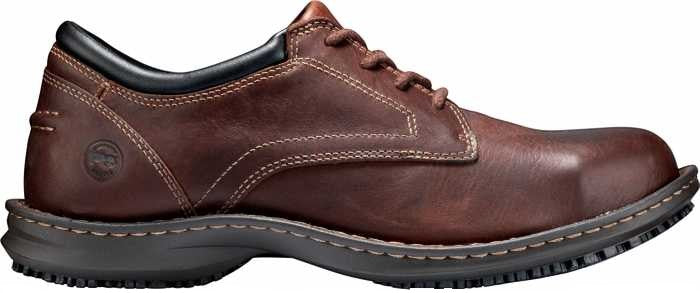 Allen's Bootery TM85590 Gladstone brown full grain leather steel toe work shoe with slip resistant rubber outsole