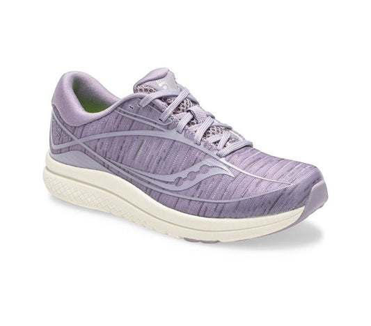 Allen's Bootery Big Kid's Kinvara Lilac running shoe with breathable mesh upper and PWRRUN cushioning.