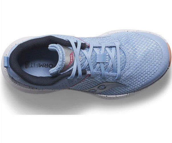 Allen's Bootery light blue Kinvara 4 big kid's running shoe with breathable mesh upper and lace-up closure