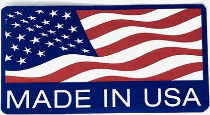 Allen's Bootery American flag label with Made in USA text for Creswell diabetic socks