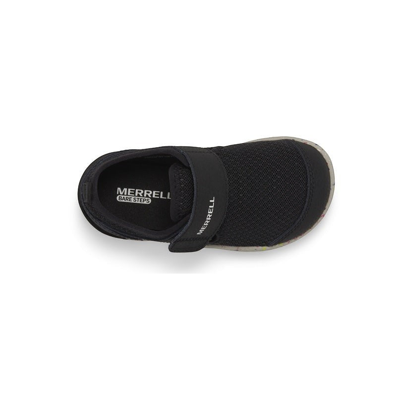 Allen's Bootery Merrell Bare Steps H2O black toddler water shoe with wide toe box and easy velcro closure