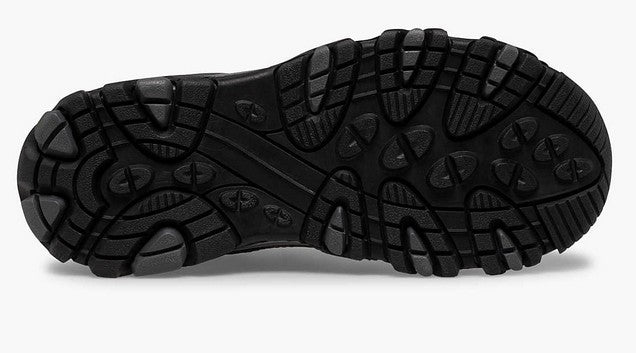 Allen's Bootery Moab 3 kids hiking shoe black rubber outsole with heavy-duty traction lugs for superior grip