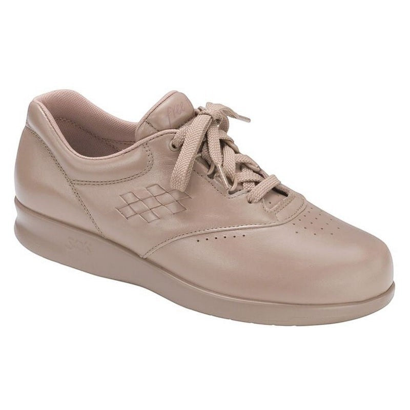 Allen's Bootery mocha leather SAS Freetime walking shoe with lace-up closure and cushioned sole