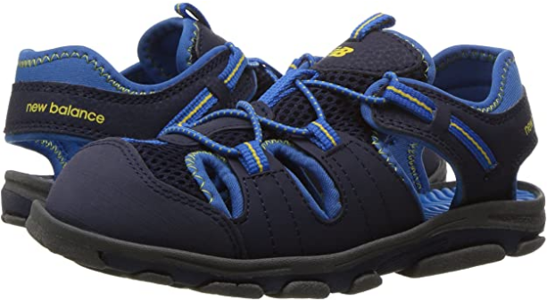 Allen's Bootery Big Kid's Adirondack navy and blue closed-toe rugged sandals with mesh and adjustable straps