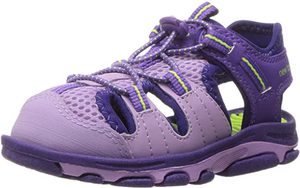 Allen's Bootery purple and lilac closed-toe kids' Adirondack sandal with mesh upper and bungee lacing system