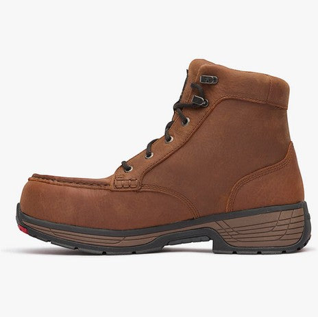 Allen's Bootery RKK0467 Treadflex 6” brown waterproof full grain leather composite toe work boot with EVA midsole and slip-resistant outsole.