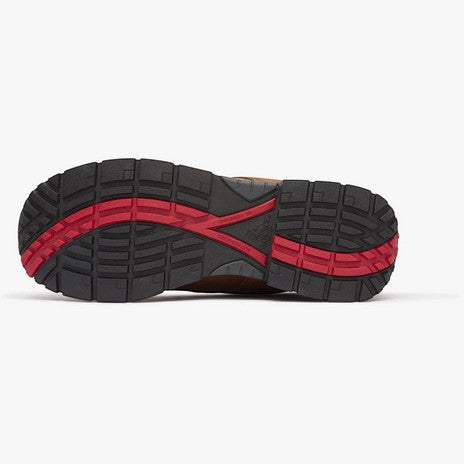 Allen's Bootery RKK0467 Treadflex 6” Composite Toe work boot sole with red and black tread pattern.