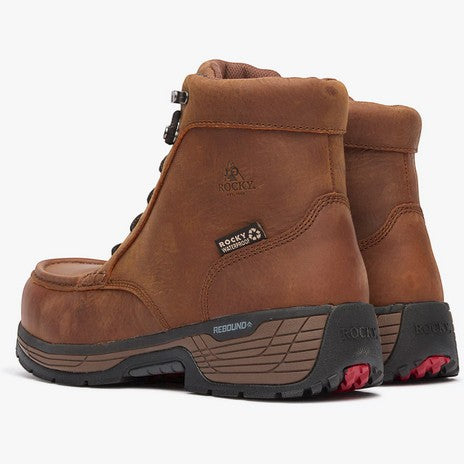 Allen's Bootery RKK0467 Treadflex 6” brown waterproof full grain leather composite toe work boots.
