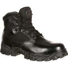 Allen's Bootery black Rocky Alpha Force waterproof composite toe tactical boot with leather and nylon construction.