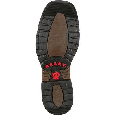 Allen's Bootery Rocky Original Ride western boot oil-resistant rubber outsole with traction tread and logo detail