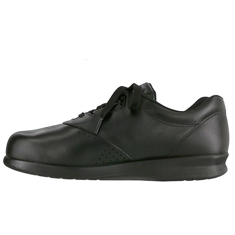 Allen's Bootery SAS Freetime black leather walking shoe with cushioned sole and lace-up closure