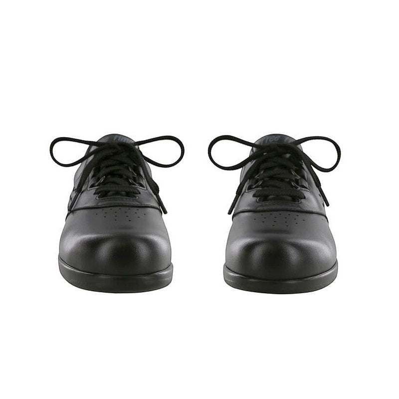 Allen's Bootery SAS Freetime black leather walking shoes with lace-up closure and shock-absorbing soles