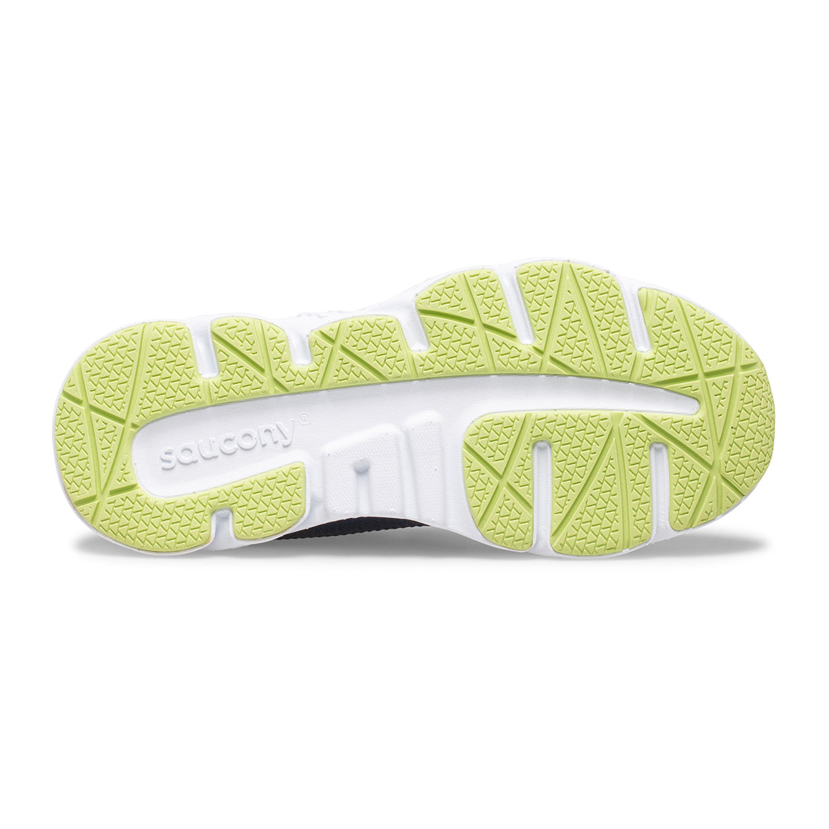 Allen's Bootery Little Kid's Wind Shield A/C sneaker showing the non-marking lime green rubber outsole tread pattern.