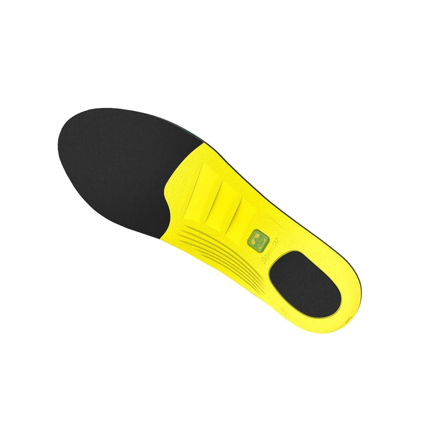 Allen's Bootery Spenco Crosstrainer 5 athletic insole with black forefoot and bright yellow arch and heel support