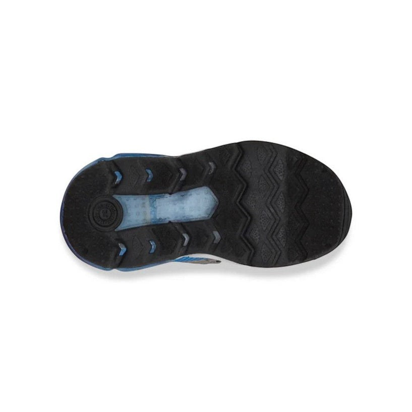 Allen's Bootery Stride Rite M2P Surge Bounce grey athletic sneaker showing the black rubber traction outsole