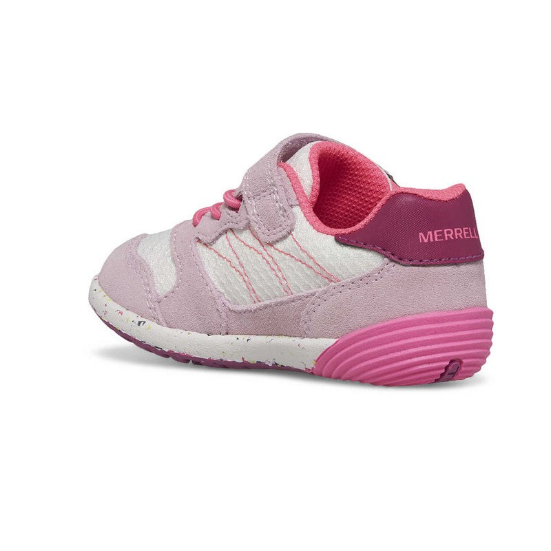 Allen's Bootery toddler Baresteps A83 sneaker in lilac and berry with hook and loop closure and flexible rubber sole