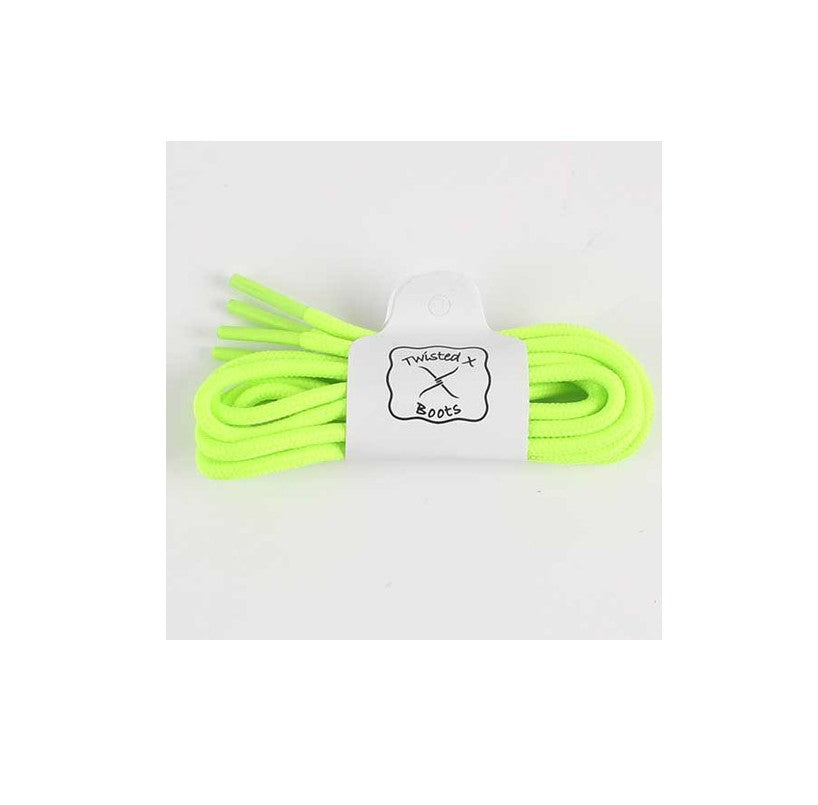 Allen's Bootery Twisted X neon yellow replacement shoe laces for driving mocs