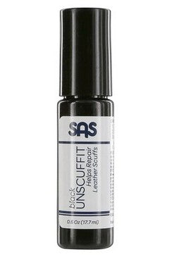 Allen's Bootery Unscuffit black leather shoe polish dauber for scuff repair and shine.