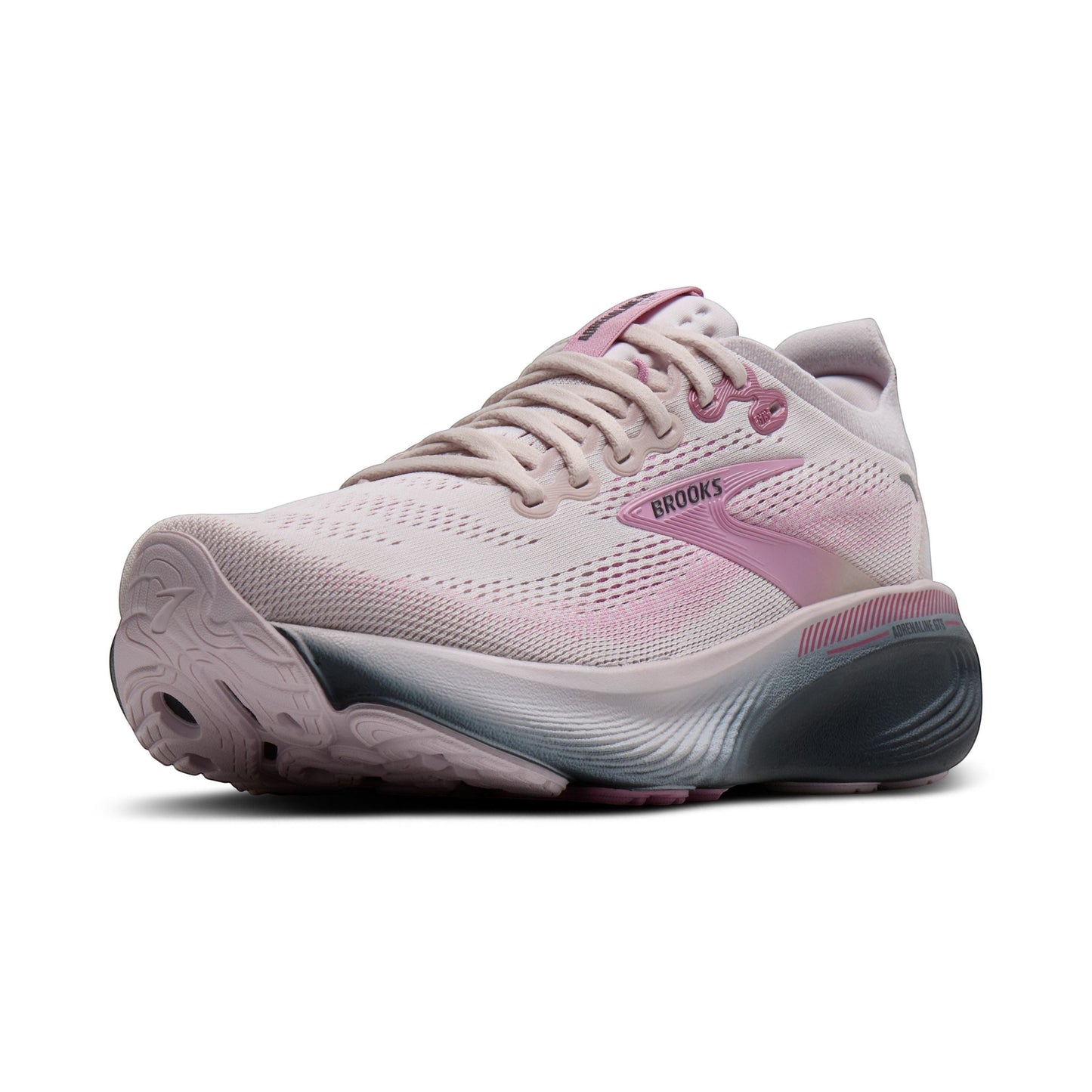 Allen's Bootery Women's Adrenaline 25 mauve and pink breathable mesh running shoe with supportive cushioning and secure fit.