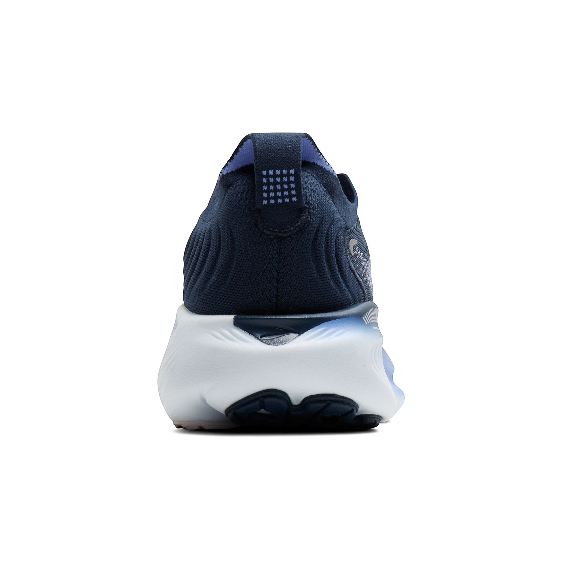Allen's Bootery Women's Adrenaline 25 navy blue running shoe with white sole and pink accents. Features breathable mesh upper and supportive cushioning.