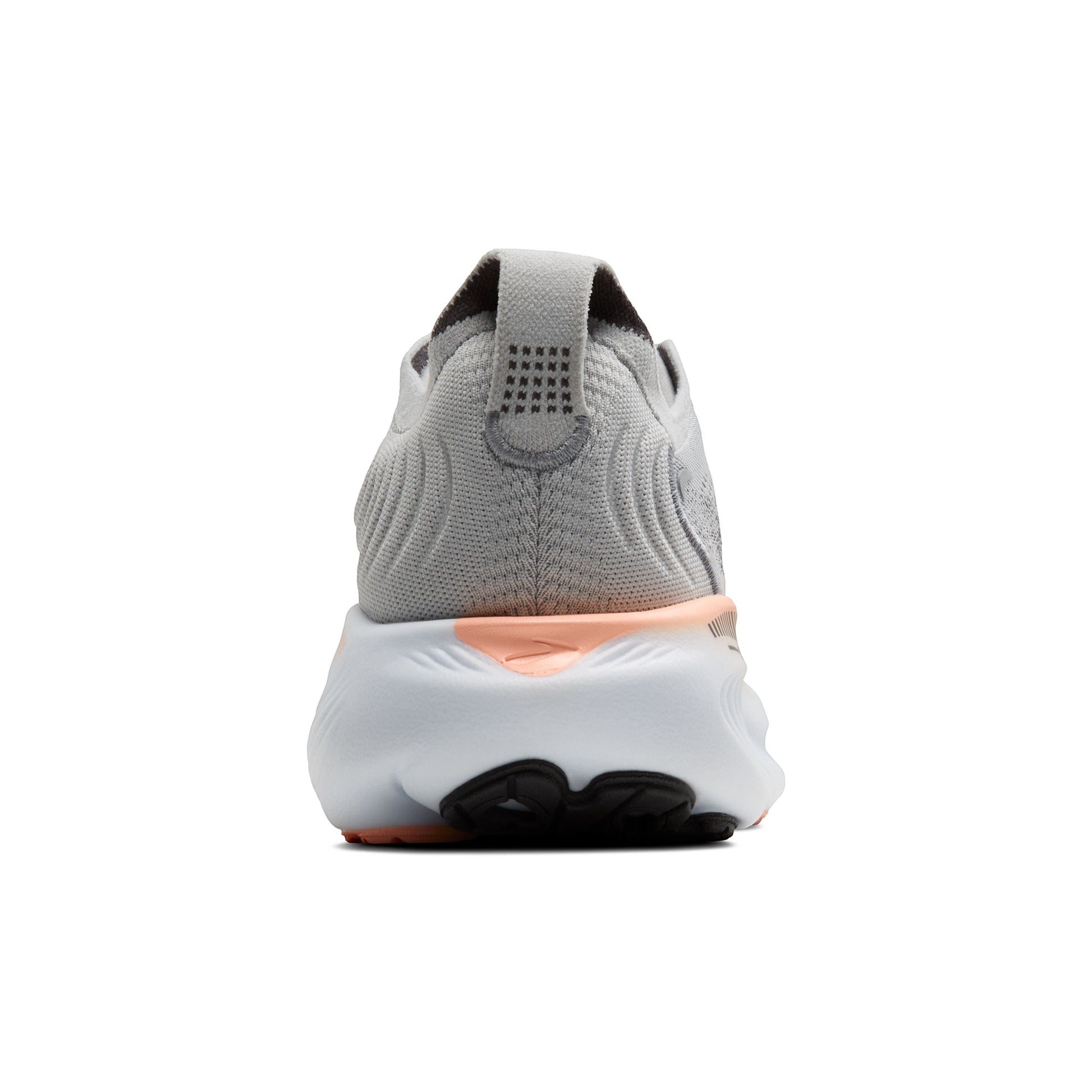 Allen's Bootery Women's Adrenaline GTS 25 grey, black, and coral running shoes with breathable mesh upper and supportive cushioning.