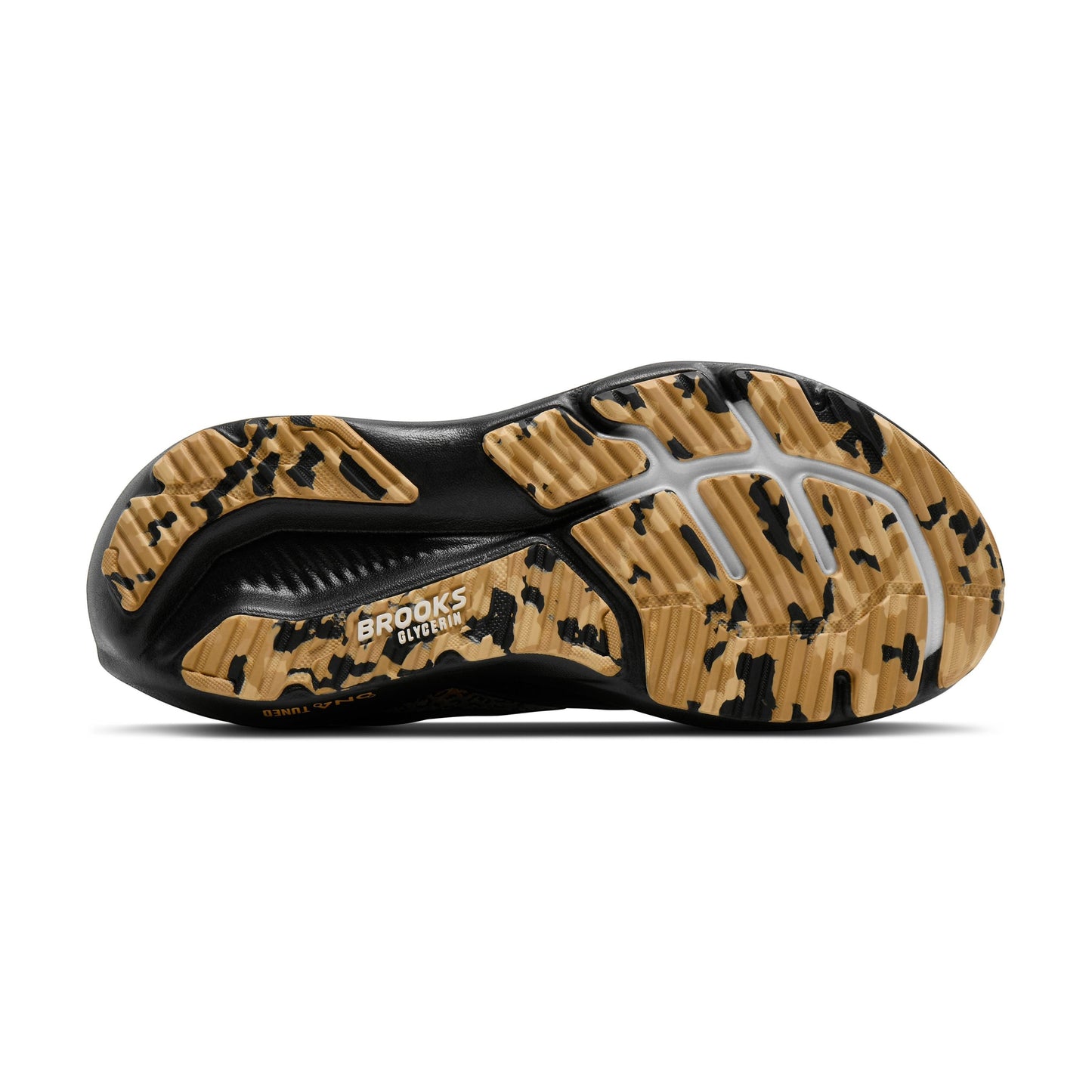 Allen's Bootery Women's Glycerin 23 black and tan camouflage sole running shoe