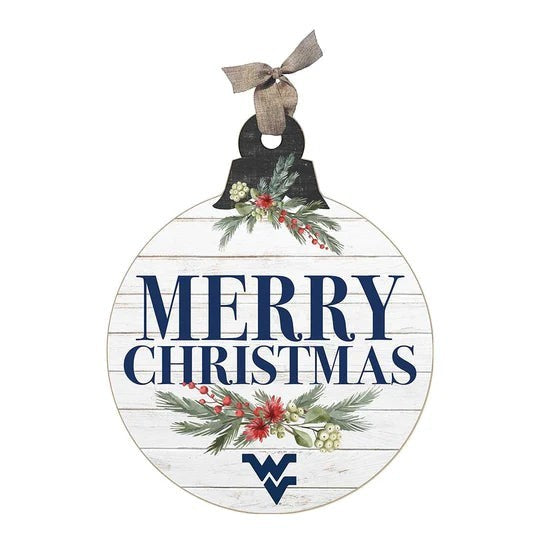 Allen's Bootery 20-inch WV holiday ornament sign with Merry Christmas text, pine branches, and team logo.