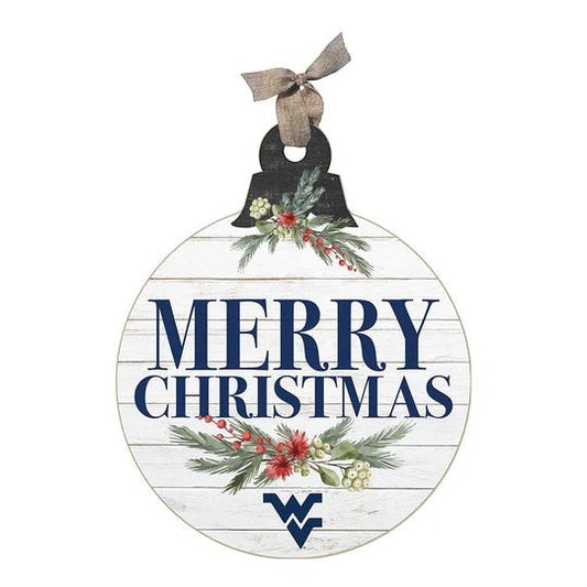 Allen's Bootery 20-inch WV holiday ornament sign with Merry Christmas text, pine branches, and team logo.