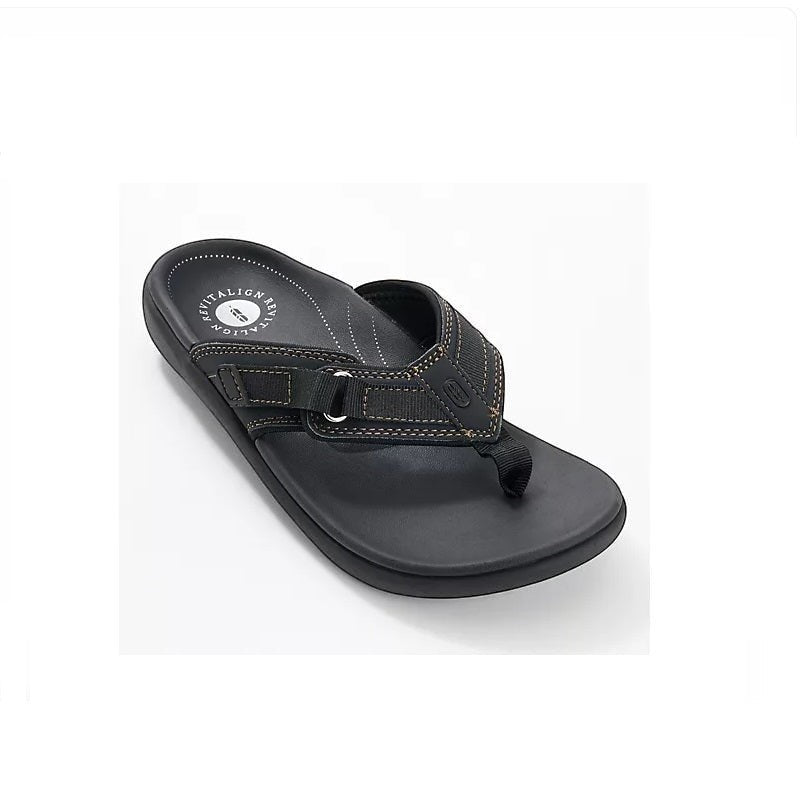 Allen's Bootery YUMI Northfork black sandal with durable webbing straps, hook and loop closure, and contoured footbed.